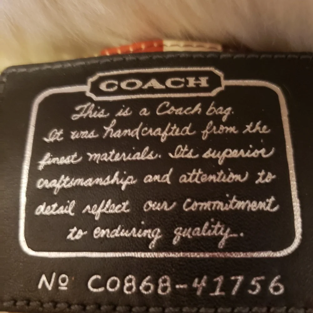 Vintage Coach Monogram Canvas and Leather wristlet - Picture 5 of 5